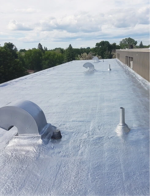 photo of a spray foam roof